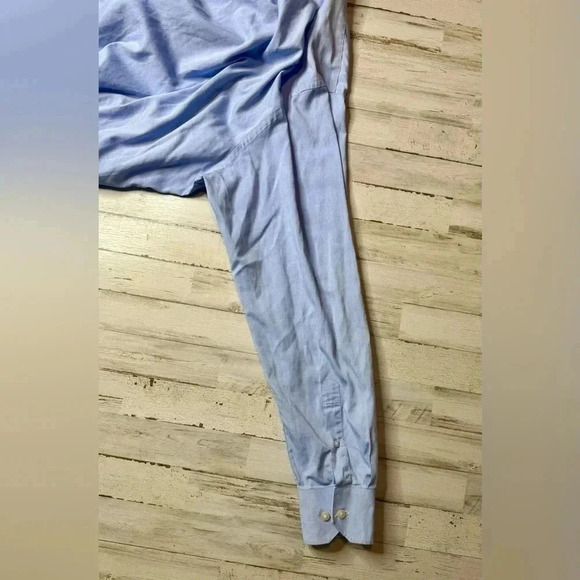 TAILORBYRD Shirt Mens XXl Long Sleeve Button Down Light Blue Solid - Picture 10 of 14